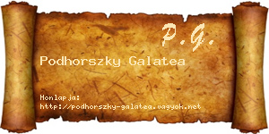 Podhorszky Galatea névjegykártya